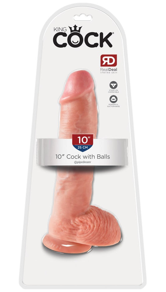 King Cock 10" Cock with Balls