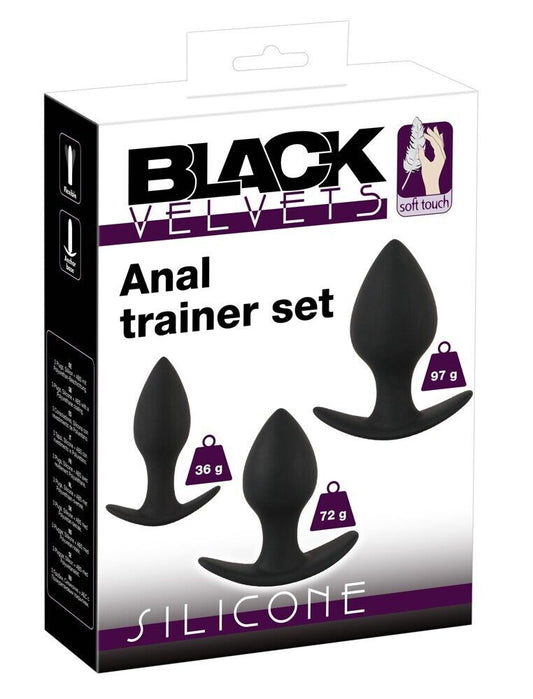 Black Velvet 3-piece Anal Trainer Set