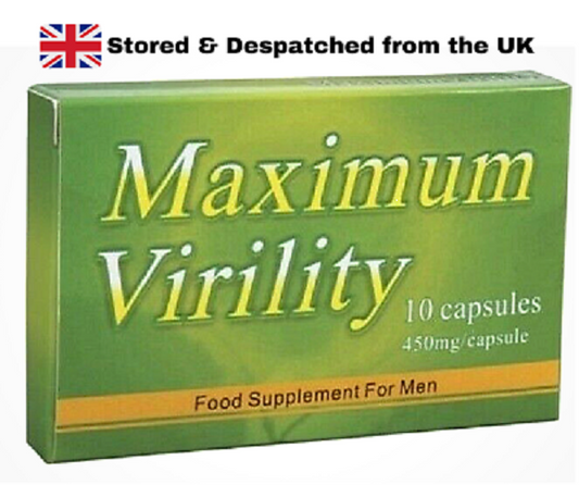 Maximum Virility 10 Capsules Herbal pills Extra Strong Strength Male Enhancement