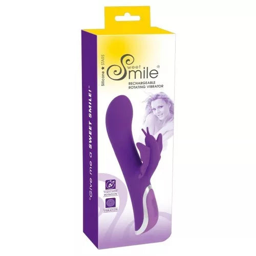 Sweet Smile Silicone Rotating Vibrator rotating rechargeable